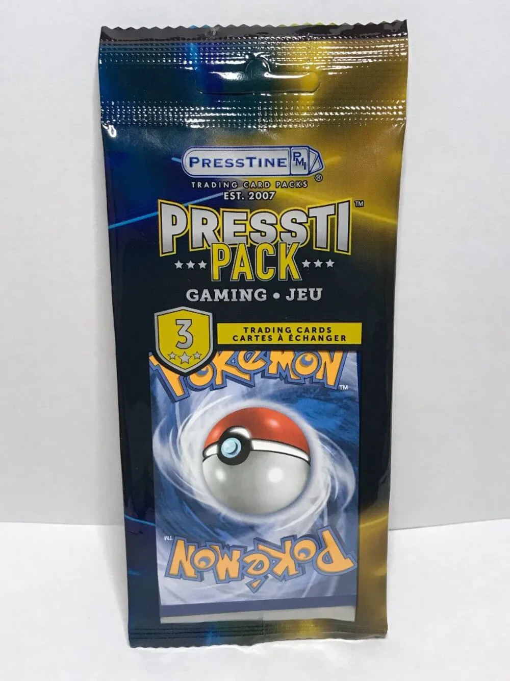 PressTine® Pressti Prime™ Pokemon Gaming Trading Cards 3 card pack